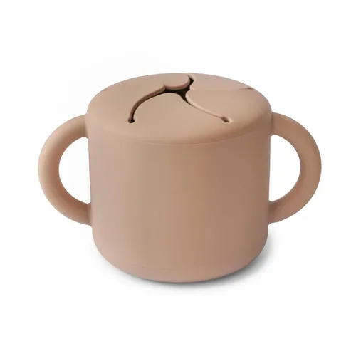 Miniatura 17 de mushie - Taza para merienda de silicón, contenedor de alimentos a prueba de derrames para niños pequeños y bebés (arena movediza)