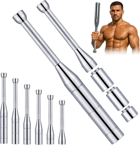 MorningRo 17. 5 libras ajustable Macebell Indian Club para entrenamiento de fuerza, campana de acero 6 en 1 para entrenamiento de cuerpo completo,