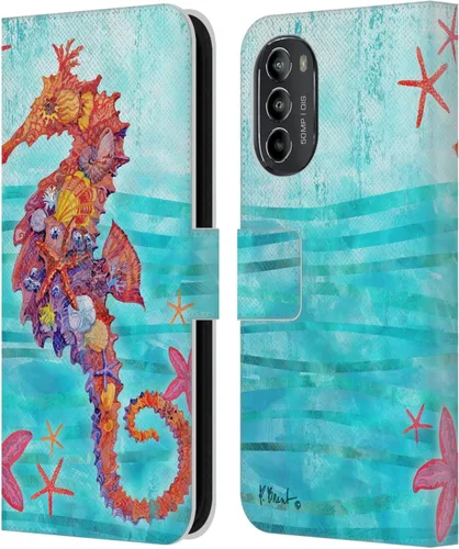 Miniatura 9 de Head Case Designs Officially Licensed Paul Brent Agate Mermaid Coastal Leather Book Wallet Case Cover Compatible with Motorola Moto G82 5G