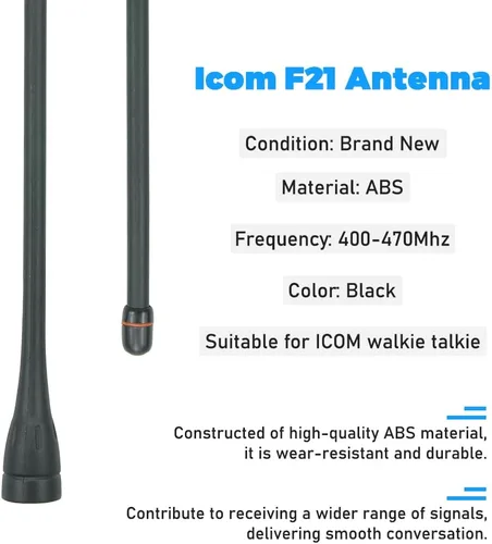 Miniatura 3 de Antena de repuesto para antena Icom F21 F24 F4001 F4011 F4101D F3021 F4161 F43GT F43TR Radio UHF 440-470Mhz FA-SC57U (paquete de 2)