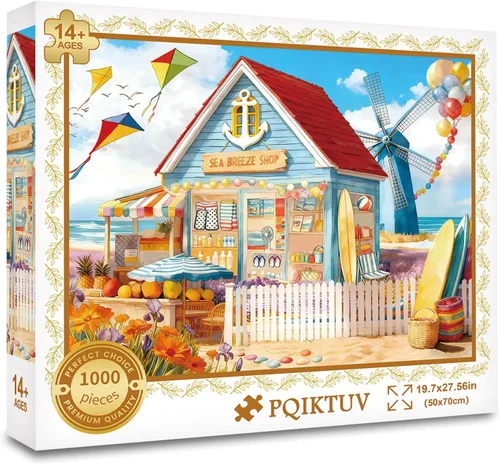 Miniatura 9 de Rompecabezas de 1000 piezas para adultos, vista de ventana, rompecabezas de paisaje natural, decoración de pared familiar, rompecabezas imposible