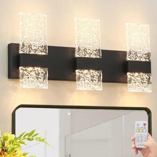 Miniatura 10 de Lámpara de tocador de baño moderna de cromo de 4 luces, elegantes accesorios de iluminación de baño de LED de cromo sobre espejo, accesorios