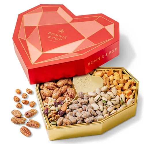 Miniatura 9 de Cesta de regalo para el día del padre, cesta de regalo de nueces en caja de madera reutilizable, opción de regalo saludable, caja de comida gourmet