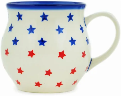 Miniatura 31 de Auténtica taza de burbujas de cerámica polaca de 13 onzas en diseño amarillo hecho a mano en Bolesławiec Polonia por Ceramika Bona + certificado