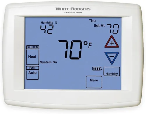 Miniatura 8 de White Rodgers Emerson 1F95-1277 termostato programable táctil de 7 días, color blanco & Emerson termostatos F145-1328 sensor remoto