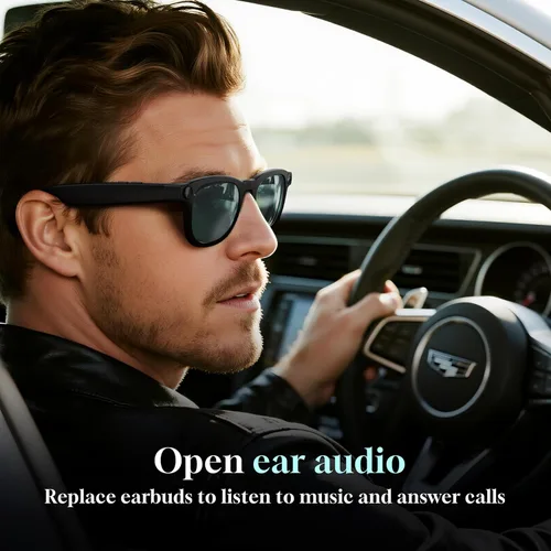Miniatura 6 de AI Smart con lentes de cámara HD 4K para videos, grabación de vlog manos libres, audio de oreja abierta, diseño ultraligero para exteriores