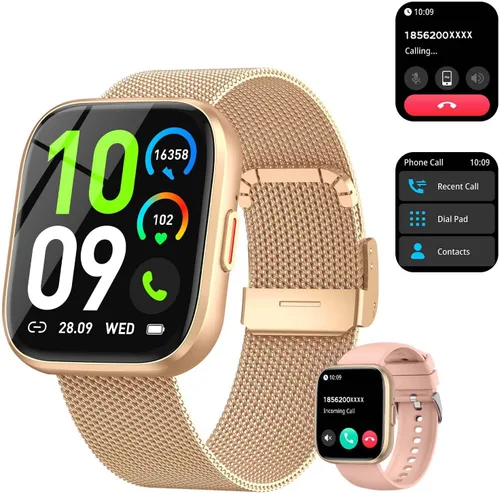 Miniatura 9 de Relojes inteligentes para hombres y mujeres, contestar/hacer llamadas, reloj de fitness de 1.85 pulgadas con más de 120 modos deportivos, frecuencia