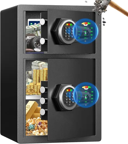 Miniatura 8 de Caja fuerte grande de 7.0 pies cúbicos, impermeable, resistente al fuego, con función de silencio y luz LED, teclado digital, caja fuerte