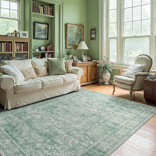 Miniatura 21 de jinchan Lima - Alfombra de pasillo lavable de 2 x 6 pies, antideslizante, de pelo corto, suave, ultrafina, alfombra envejecida para casa de campo