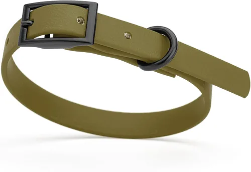 Miniatura 43 de Dogline Biothane - Collar impermeable para perro con hebilla de liberación rápida, resistente cincha de nailon recubierta con resistente y a prueba