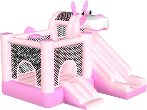 Miniatura 11 de MUKDIY - Casa inflable para niños con doble tobogán, castillo de salto de 9.5 pies x 9.5 pies para niños, incluye soplador de 450 W, castillo