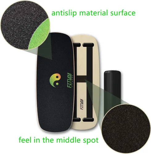 Miniatura 2 de Fitlaya Fitness Equipo de entrenamiento de madera para entrenamiento de fitness, hockey, patineta, surf y snowboard