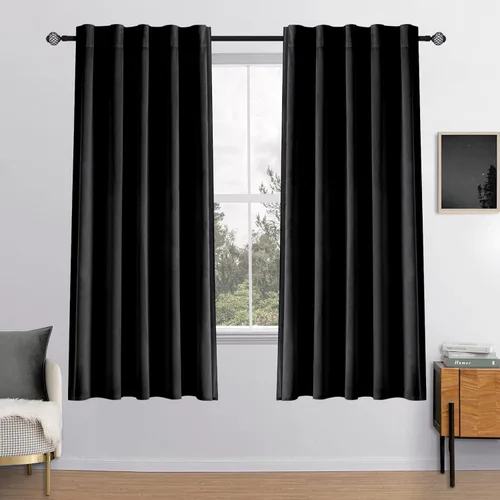Miniatura 62 de MIULEE Cortinas de terciopelo de 84 pulgadas de largo, juego de 2 paneles para dormitorio, con pestaña trasera plisada, de lujo, aislamiento