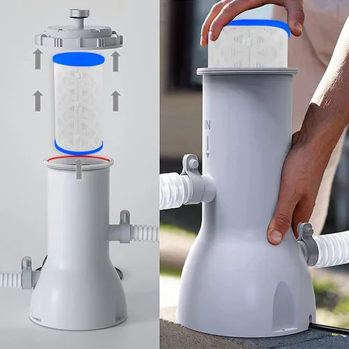 Miniatura 2 de Paquete de 6 filtros universales para piscina tipo A tipo C o III de repuesto para bomba de cartucho de filtro de piscina, filtro reutilizable tipo