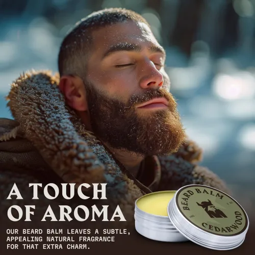 Miniatura 4 de Striking Viking Bálsamo para barba de cedro, paquete de 2 onzas líquidas, cedro, suaviza e hidrata con manteca de barba y karité, domina los vuelos