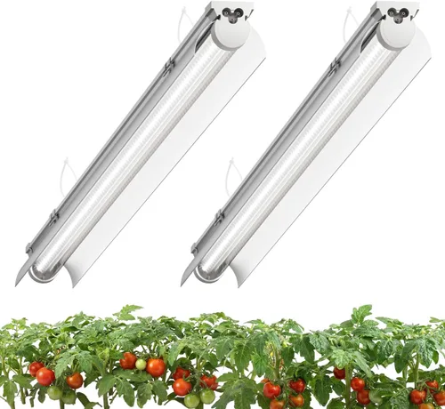 Miniatura 11 de Paquete de 8 luces LED de cultivo de 4 pies, 336 W (8 x 42 W) de alta intensidad de espectro completo luces de cultivo para interiores con alto Rosa