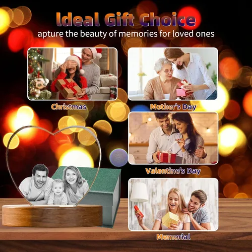 Miniatura 6 de Artmosphere Foto de cristal 3D, regalo de fotos personalizado para padre, marido, hombres y abuelo, gran regalo personalizado con tu propia foto