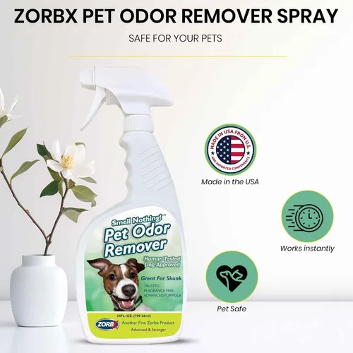 Miniatura 2 de ZORBX Smell Nothing Eliminador de olores para mascotas para olores fuertes, solución perfecta para mantener a tu cachorro con olor fresco y limpio