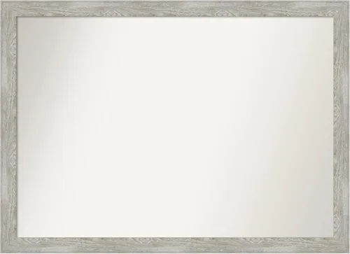 Miniatura 346 de Amanti Art Espejo de baño gris para sobre el fregadero, 31 x 48 pulgadas, espejo de tocador rectangular estrecho de color gris, marco de madera