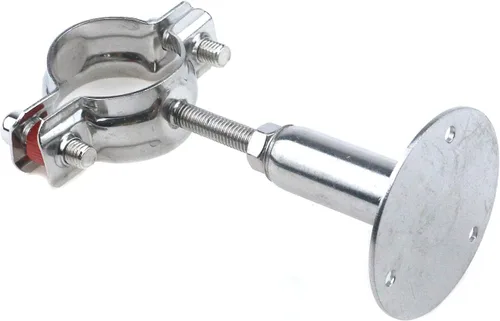 Miniatura 5 de Quluxe 2 soportes de tubo de montaje en pared de acero inoxidable para montaje en techo, soporte de tubo ajustable para tubo de 1-1/2 pulgadas