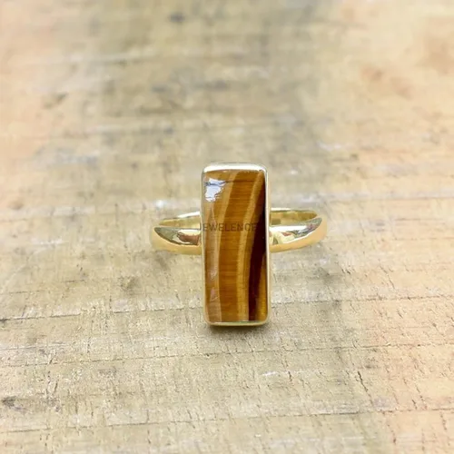 Miniatura 9 de Anillo de plata de ley maciza superpuesta de oro amarillo de 18 quilates para mujer, anillo de compromiso de plata esterlina, juego de bisel