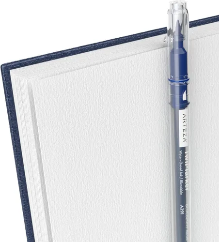 Miniatura 6 de ARTEZA Cuadernos de bocetos de acuarela, juego de 3, 64 páginas por libro, 5.5 x 8.5 pulgadas, cuadernos de espiral de tapa dura azul, papel