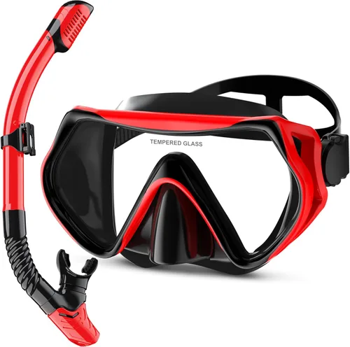Miniatura 14 de Dry Snorkel Set,Panoramic Wide View Anti-Fog Scuba Diving Mask,Professional Snorkeling Gear for Adults