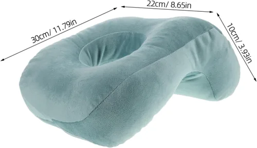 Miniatura 2 de Almohada de masaje azul para cama Almohada de dormir boca abajo con soporte de brazo Almohada de espuma viscoelástica para siesta