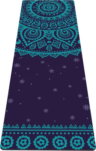 Miniatura 14 de nuveti Alfombrilla de yoga con estampado extra grueso de elastómero termoplástico antideslizante con bolsa de transporte, 72 x 24 pulgadas, extra
