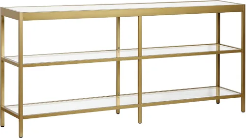Miniatura 19 de Henn&Hart Mesa de centro rectangular rectangular de 45 pulgadas de ancho en bronce ennegrecido, mesas de centro rectangulares modernas para sala