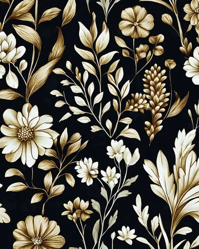 Miniatura 19 de BOKEBEVE Papel Pintado Vintage de Despegar y Pegar Hojas Papel de Contacto Oro Negro Floral para Estante de Libros Forro de Cajón Amigable