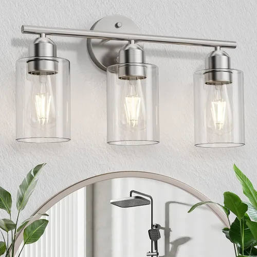 Miniatura 11 de Luz de Tocador de Baño Negra de 2 Luces Luces de Tocador de Baño Rústicas Sobre Espejo, Certificada por UL Apliques de Pared Industriales Modernos