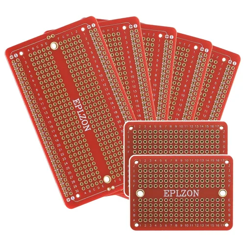 Miniatura 7 de Protoboard Soldable PCB Placa de Circuito Impreso Chapada en Oro para Proyectos de Electrónica DIY Aplicable a Proyectos de Soldadura Arduino Varios