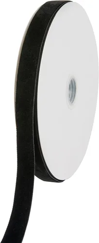 Miniatura 15 de Bobina de cinta de terciopelo negro de 20 yardas, 1 pulgada