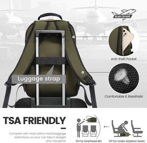 Miniatura 6 de LOVEVOOK Mochila para laptop de 15.6 pulgadas para mujer, bonita mochila de viaje para mujer, bolsa profesional para computadora portátil, Taro Gris