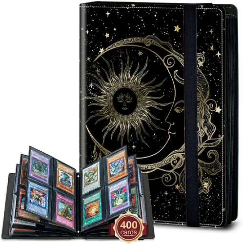 Miniatura 27 de Rossy Carpeta de tarjetas con 4 bolsillos, carpeta de tarjetas intercambiables, álbum de colección de tarjetas, para 160 tarjetas, carpeta