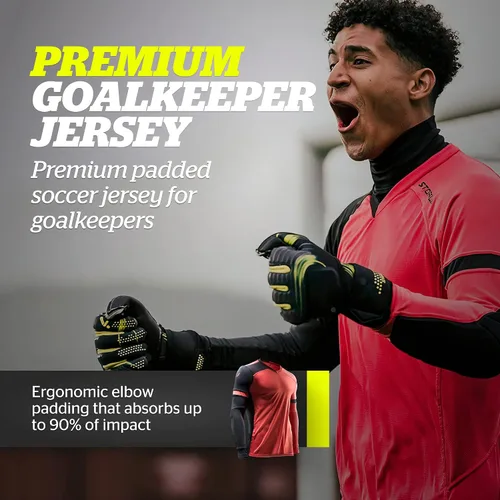 Miniatura 2 de Storelli ExoShield Gladiator Goalkeeper Jersey, High-Impact Protection, Sweat-Wicking, Breathable Athletic Shirt for Soccer