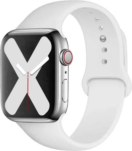 Miniatura 20 de Saucyi Compatible con Apple Watch Band 1.614 in 1.575 in 1.496 in 1.929 in 1.772 in 1.732 in 1.654 in, correa deportiva de silicona suave con cierre