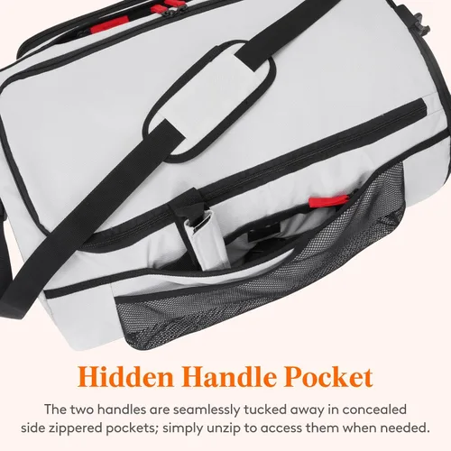 Miniatura 4 de Lifewit Bolsa de gimnasio para hombres y mujeres con compartimento para zapatos, bolsa de viaje de 40 litros para viajes, 3 en 1, impermeable