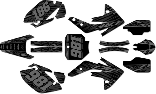 Miniatura 3 de Kit de gráficos para Honda CRF 150R (2007-2023) serie Twitch azul 09 mil – Dirt Bike - Kit de calcomanías gráficas de carreras personalizadas, sin
