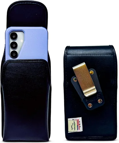 Miniatura 17 de Turtleback Funda de cuero de alta calidad para Samsung Galaxy S25-S20 – Soporte de cinturón de teléfono negro para viajes a prueba de golpes, fundas