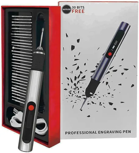 Bolígrafo de grabado: portátil inalámbrico definitivo para artistas y aficionados al bricolaje, graba más de 50 superficies, apto para