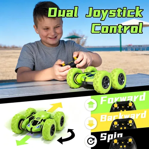 Miniatura 7 de Threeking Rc Stunt Car Automóvil de acrobacias con control remoto, camión todoterreno con volteo de doble cara, rotación de 360º, deformación 3D