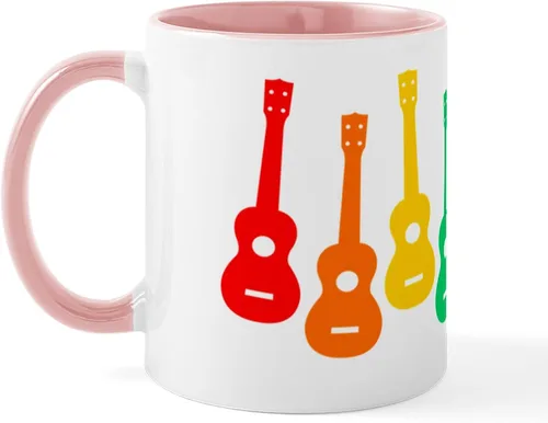Miniatura 39 de CafePress Peace Love - Taza de café de cerámica para ukelele (11 oz (11.0 fl oz)