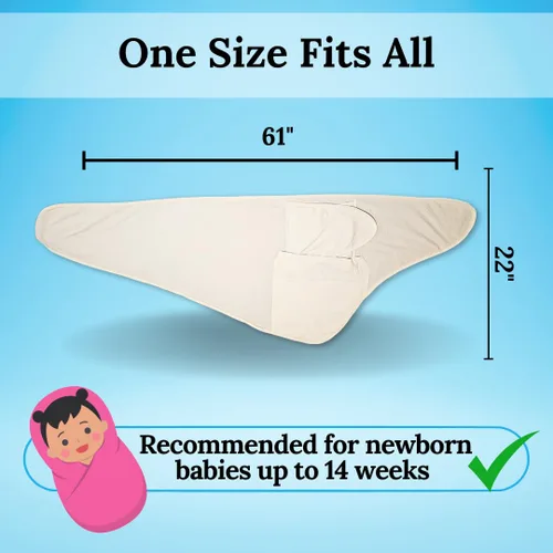 Miniatura 7 de Miracle Blanket Manta Envolvente para Bebé – Ayuda a Tu Recién Nacido a Dormir Más Tiempo – Saco de Dormir Suave y Seguro para Bebés – Manta