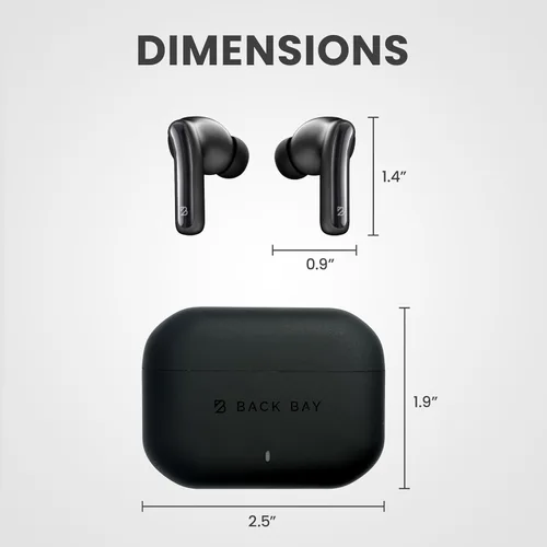 Miniatura 8 de FirstClass - Auriculares inalámbricos con cancelación de ruido, Bluetooth 5.4, auriculares inalámbricos Bluetooth con cancelación de ruido, Negro
