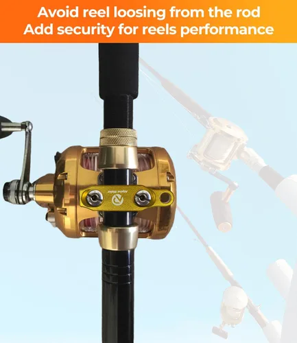 Miniatura 3 de Carrete de pesca Abrazadera de caña de pescar Carretes de pesca Piezas para Penn 20 30 50 70 International V VI Series Reel Rod Clamp Mount Aleación