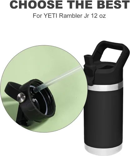 Miniatura 4 de Juego de popotes para botella Yeti Rambler, incluye 6 popotes de repuesto y 1 cepillo de limpieza, popotes de repuesto reutilizables compatibles