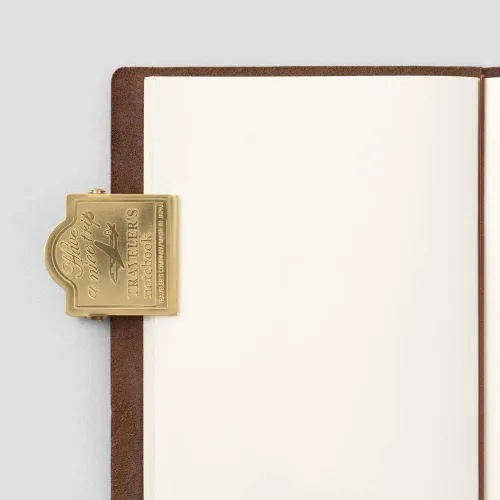 Miniatura 2 de DESIGNPHIL Cuaderno de viajero, latón, clip, patrón de avión 43090006