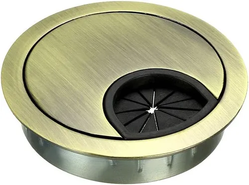Miniatura 6 de uxcell Cubierta de agujero para cable, 2 pulgadas/1.969 in, aleación de zinc, para cable de escritorio, ojales, cubierta de agujero para oficina